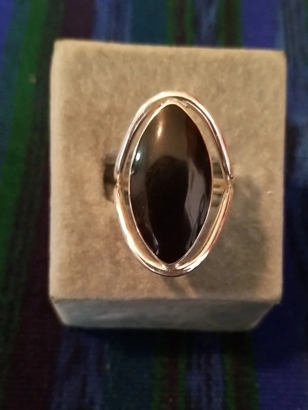 Silver and Onyx Ring
